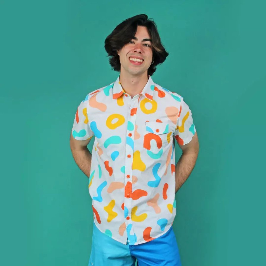 Apparel * | Mokuyobi Apparel Happy Breakfast Button Up Shirt