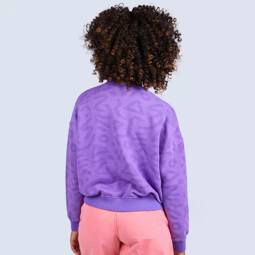 Apparel * | Mokuyobi New Grape Jelly Zap Crew Sweatshirt