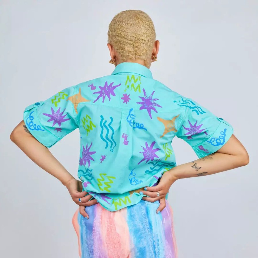 Apparel * | Mokuyobi Wacky Stamp Airplane Blouse