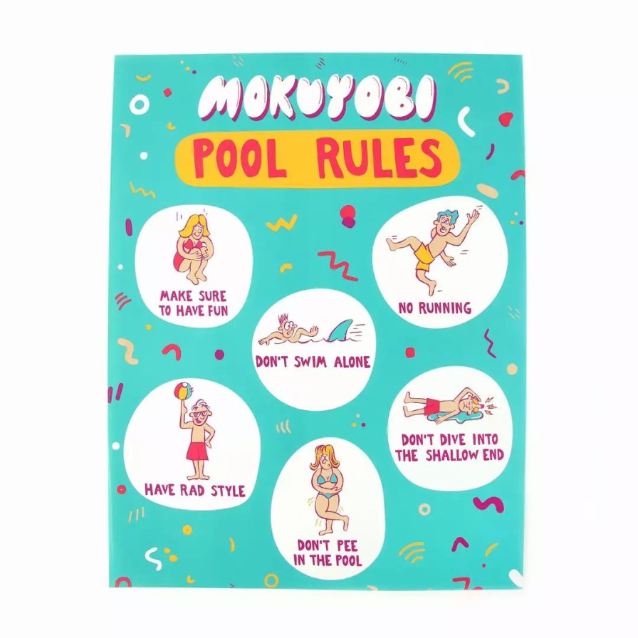 Accessories * | Mokuyobi Accessories Pool Rules Poster