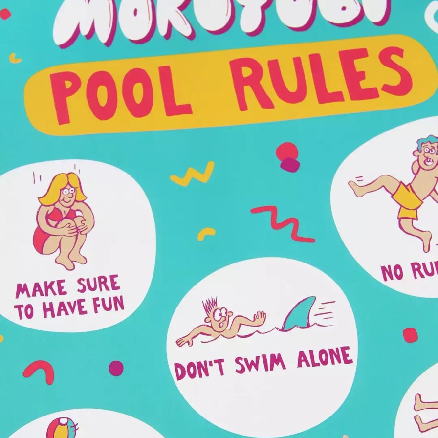 Accessories * | Mokuyobi Accessories Pool Rules Poster