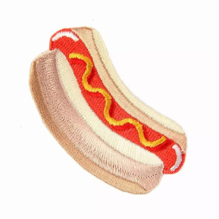 Accessories * | Mokuyobi Hot Dog Embroidered Sticker Accessories