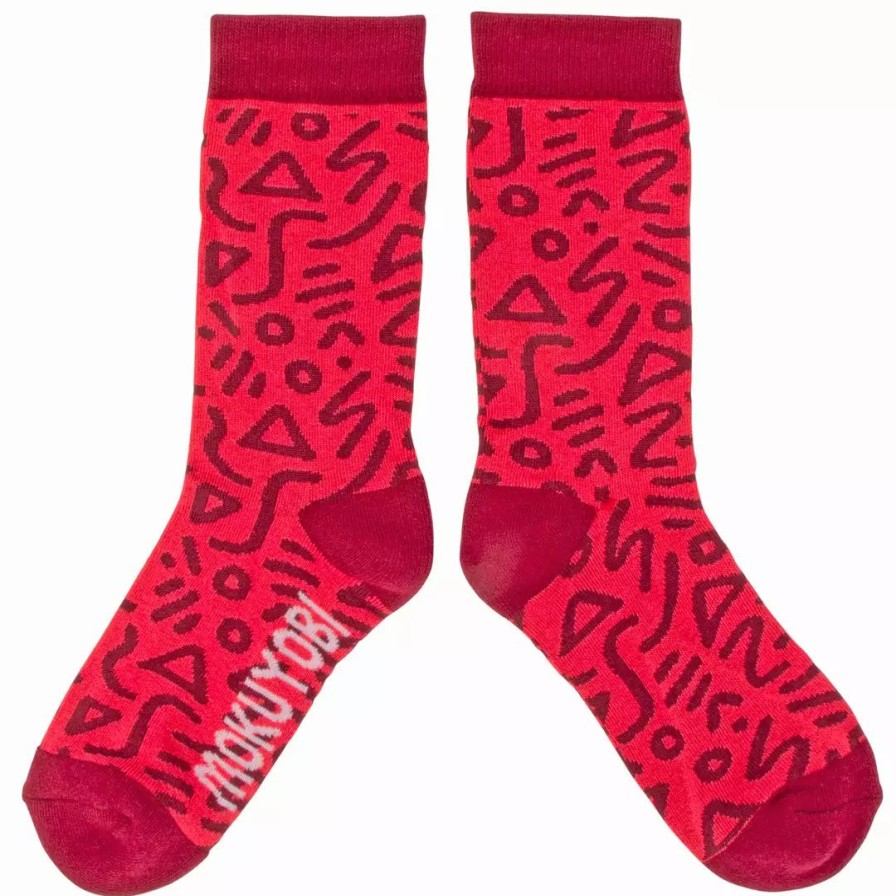 Accessories * | Mokuyobi New Strawberry Zap Socks