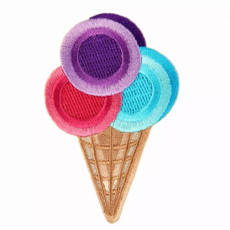 Accessories * | Mokuyobi Accessories Ice Cream Cone Embroidered Sticker