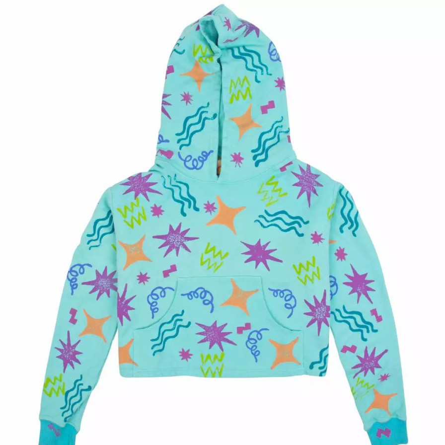 Apparel * | Mokuyobi Wacky Stamp Crop Hoodie